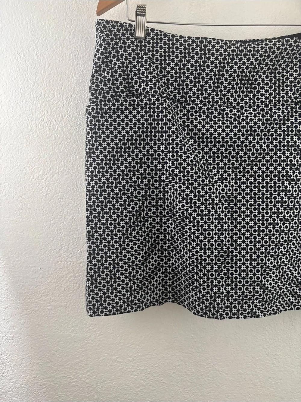 S.C. & Co. Tummy Control black white geometric patterned activewear skort XXL